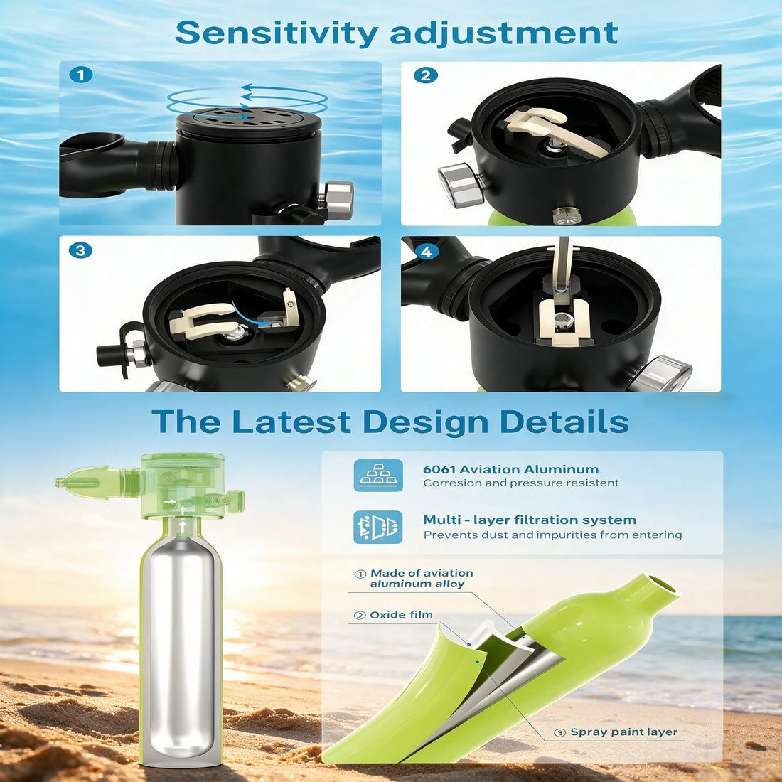 HOUVAN 0.5L Mini Diving Tank