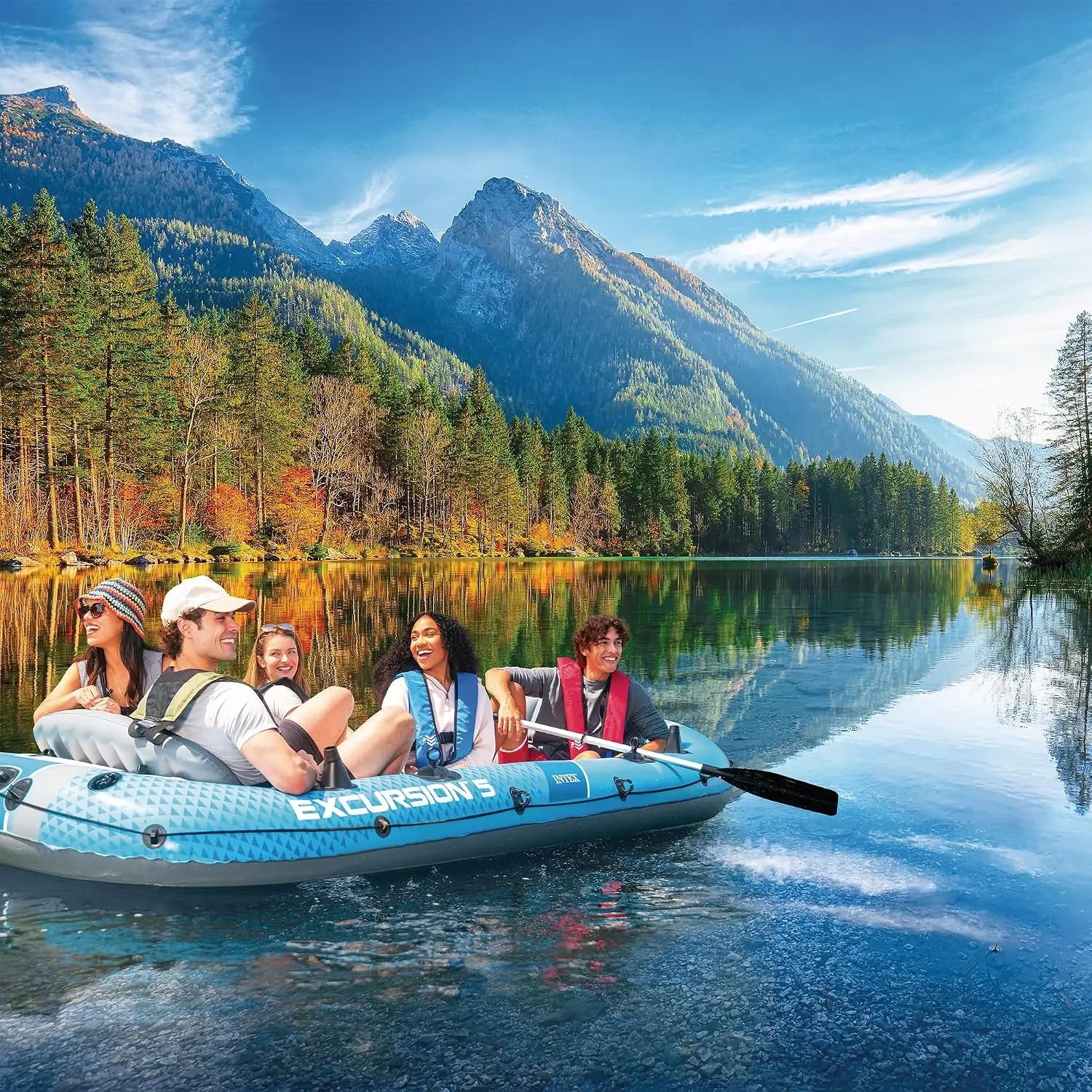 Excursion 5-Person Inflatable Fishing Boat