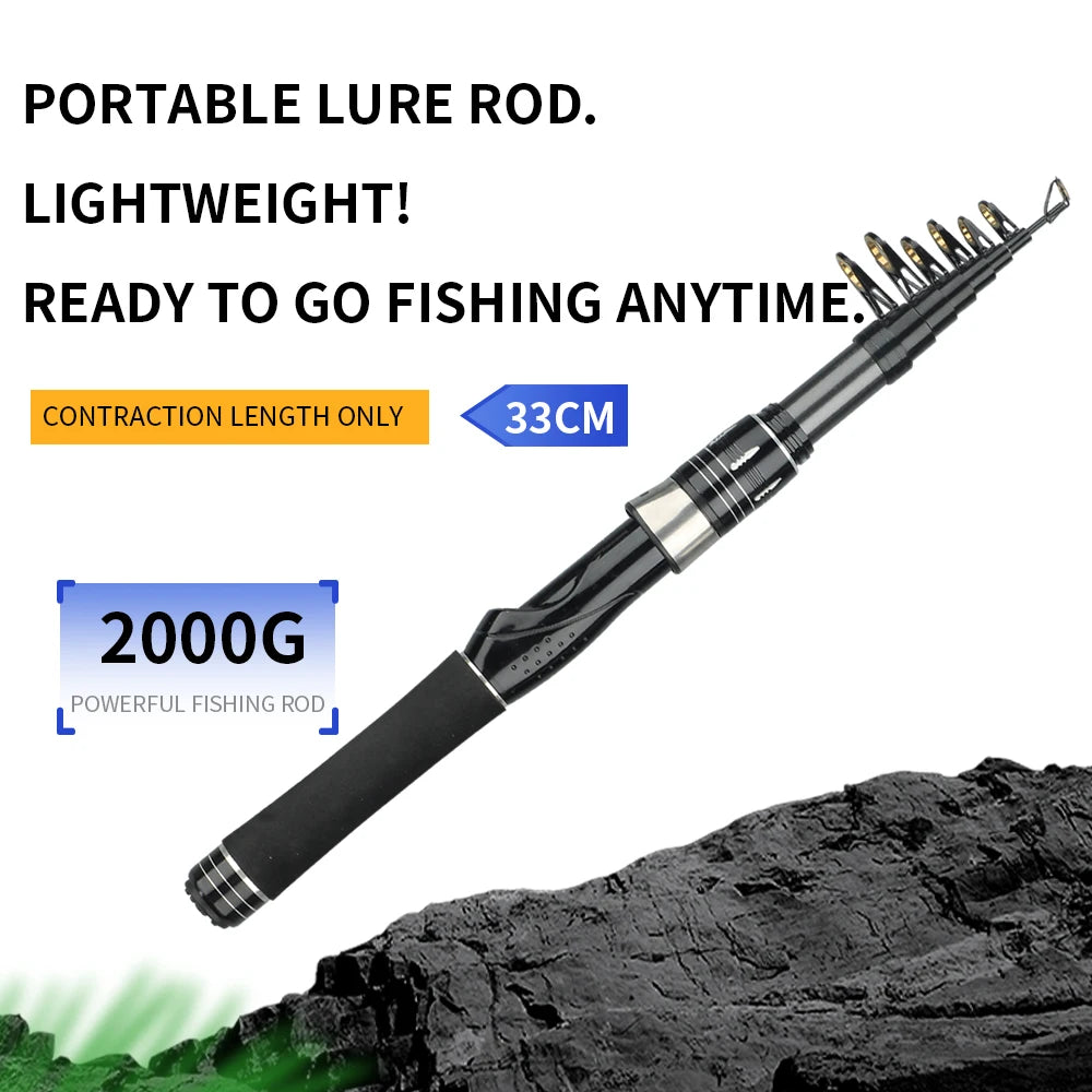 Mini Shrink 31cm Portable Fishing Rod Kit