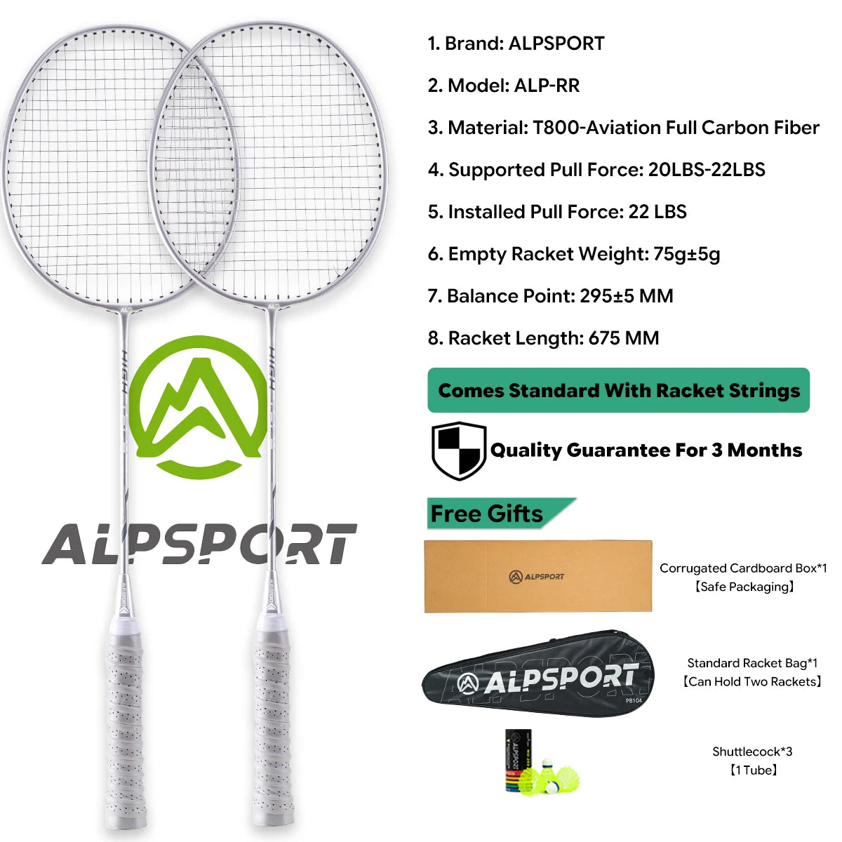 2Pcs Badminton Racket Set