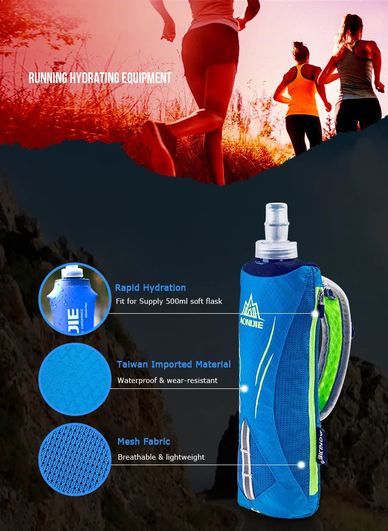 AONIJIE E908 Hand-held Water Bottle Holder Wrist Storage Bag