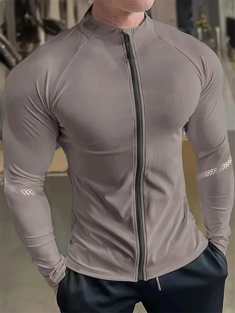 Men's Compression Sports Jacket – Quick-Dry Gym & Running