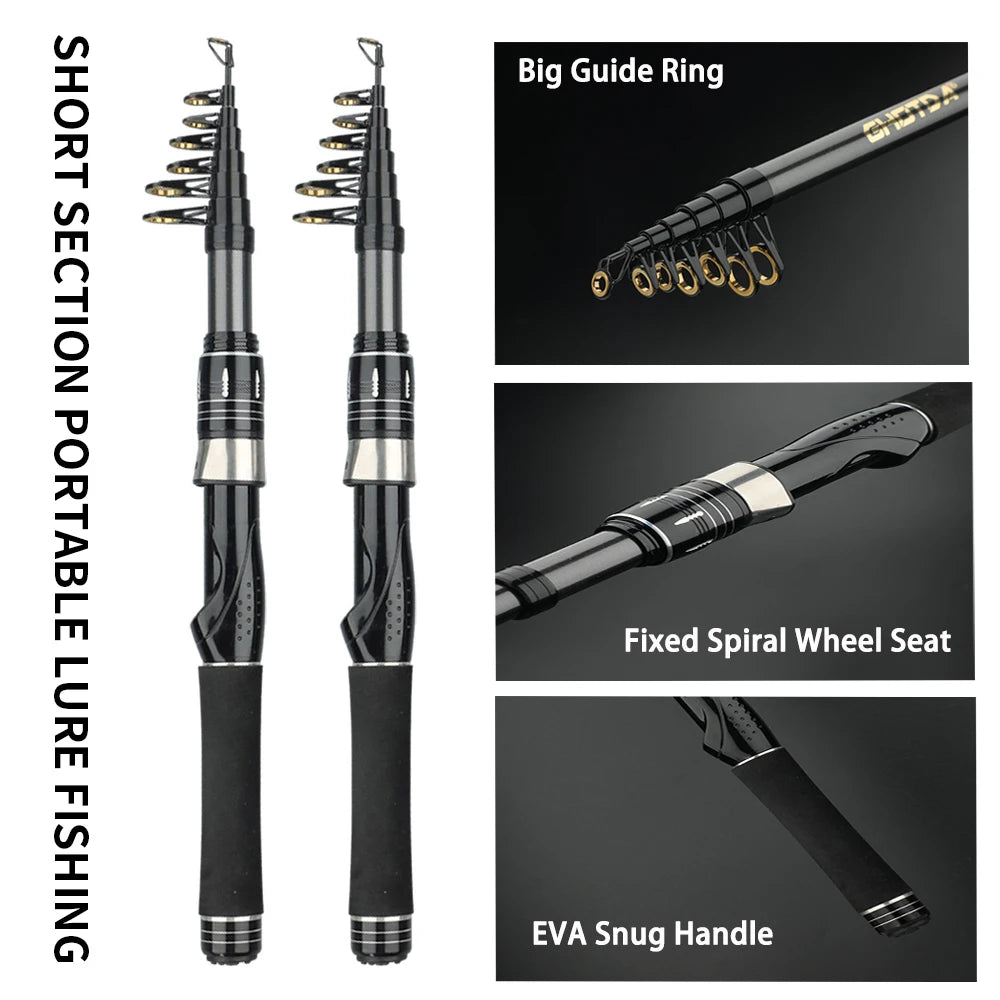 Mini Shrink 31cm Portable Fishing Rod Kit