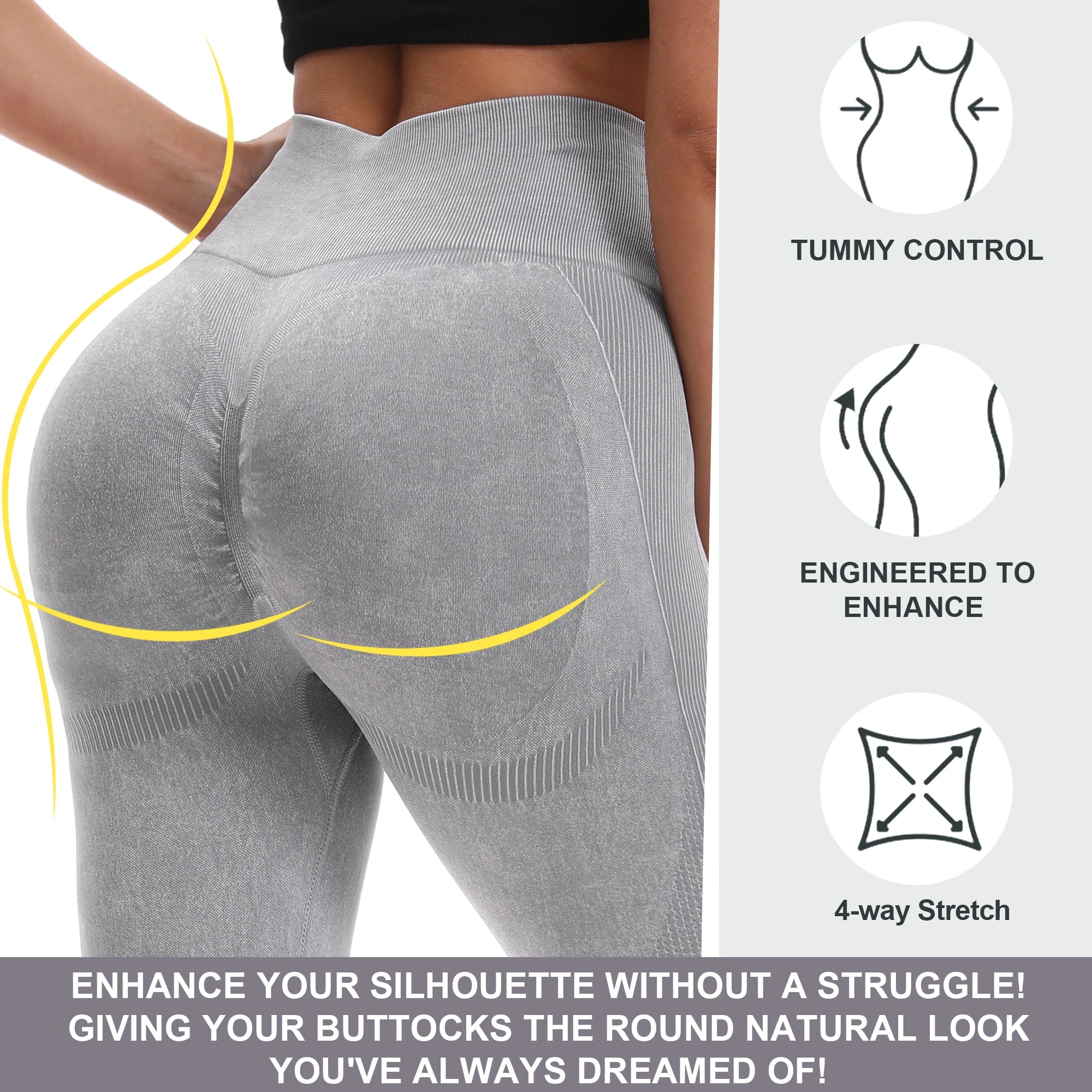 2-Pack Women’s High-Waisted Seamless Yoga Leggings