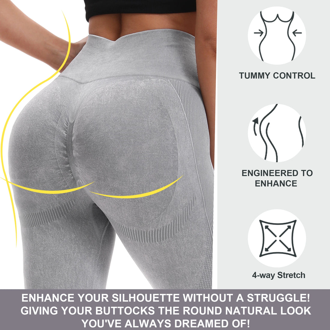 2-Pack Women’s High-Waisted Seamless Yoga Leggings