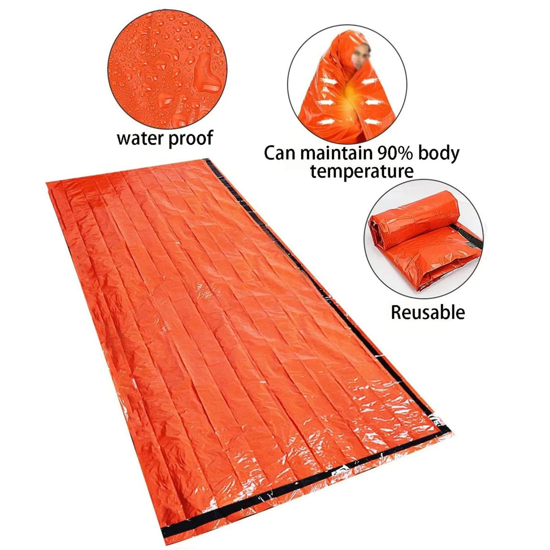 Emergency Survival Sleeping Bag – Waterproof Thermal Mylar Sack