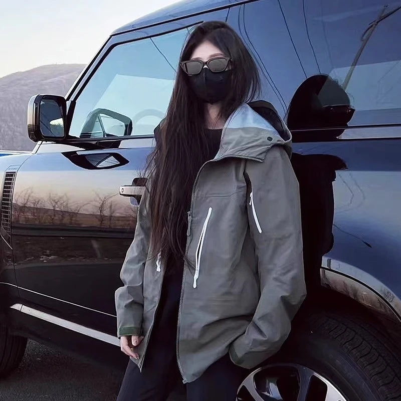 Three Layer Mens Womens Waterproof Windbreaker