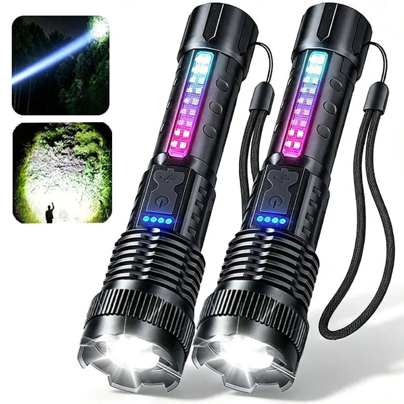 2-Piece High-Power LED Flashlight Set