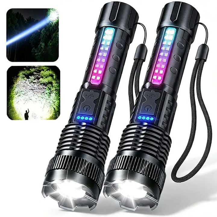 2-Piece High-Power LED Flashlight Set
