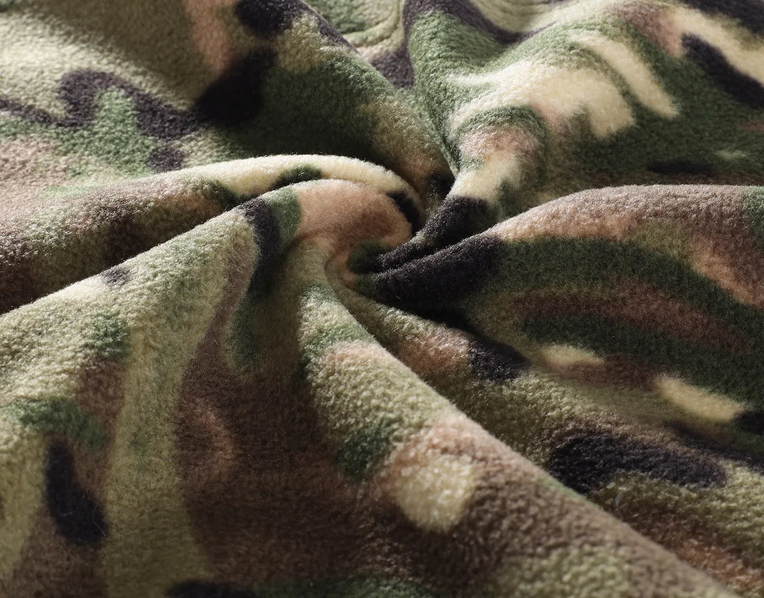 Camouflage Fleece Jacket Double-Sided
