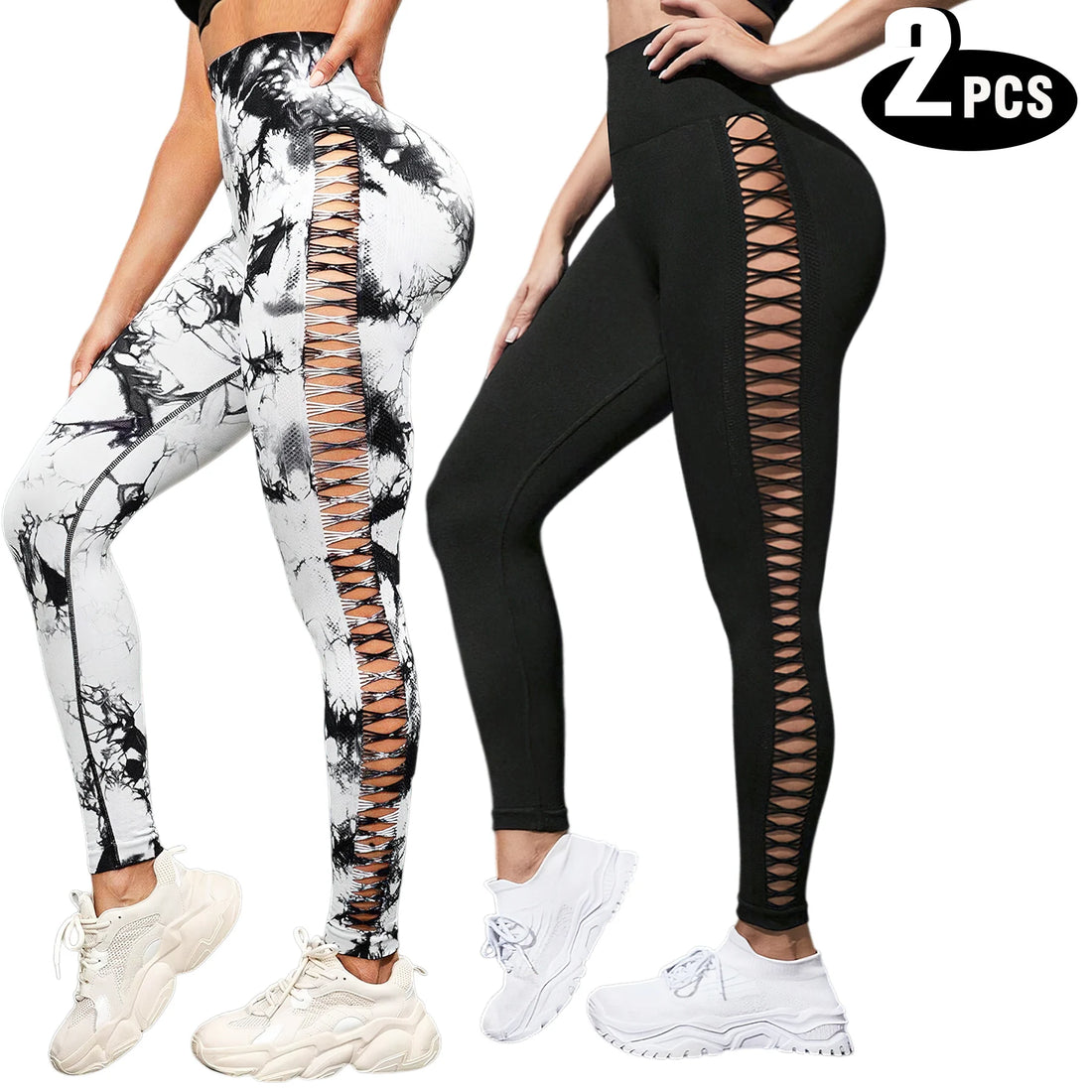 2-Pack Women’s High-Waisted Seamless Yoga Leggings