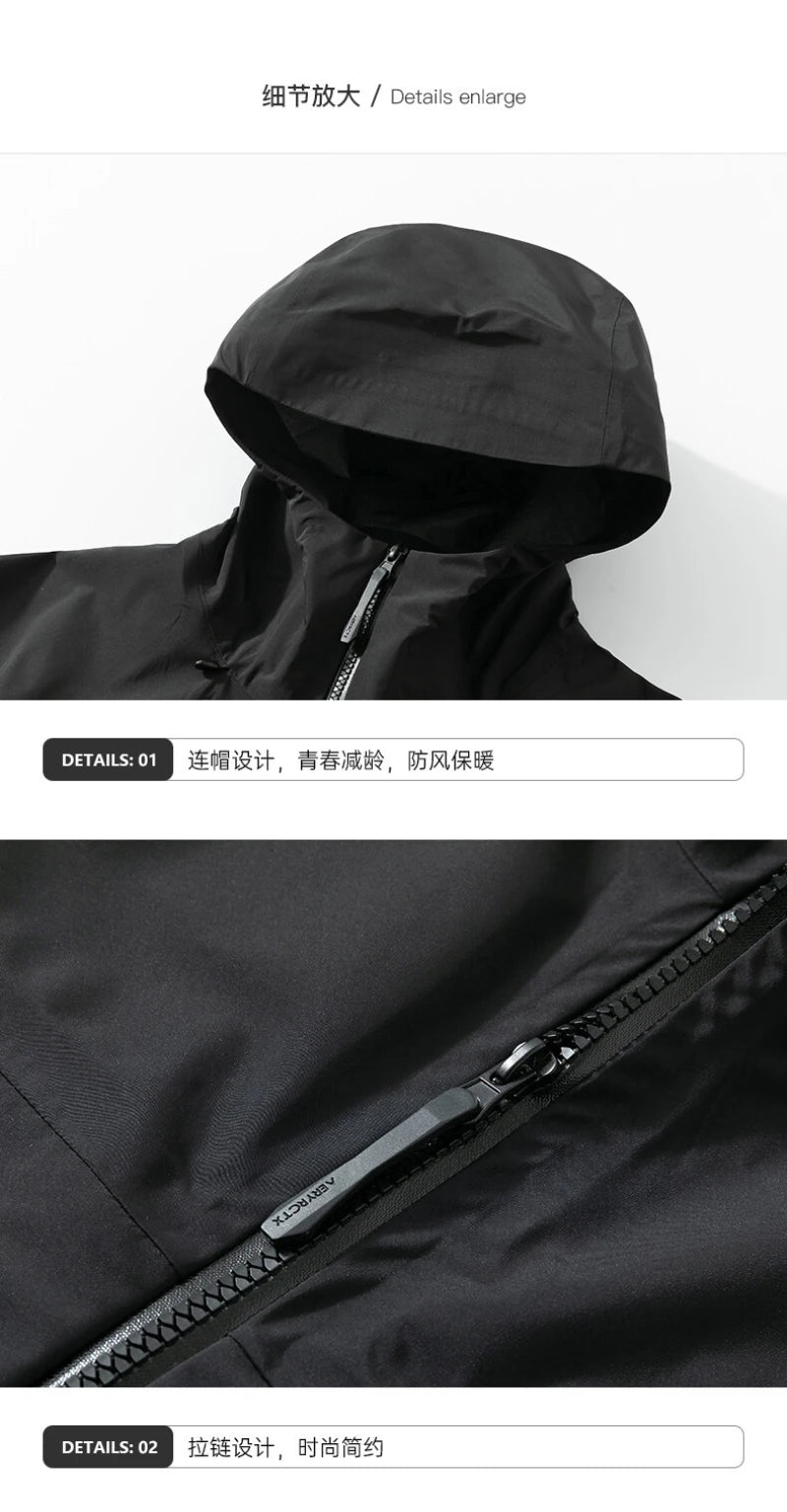 Three Layer Mens Womens Waterproof Windbreaker