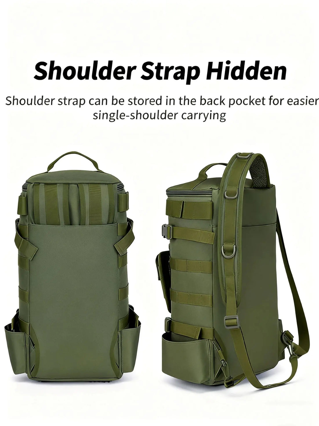 Multifunctional Fishing Backpack Tackle Bag with Rod Holders