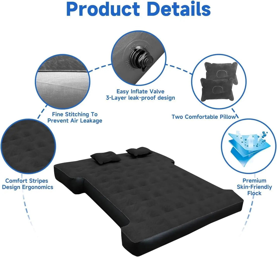 Air Mattress for 6-6.5ft Midsize Short Truck Beds
