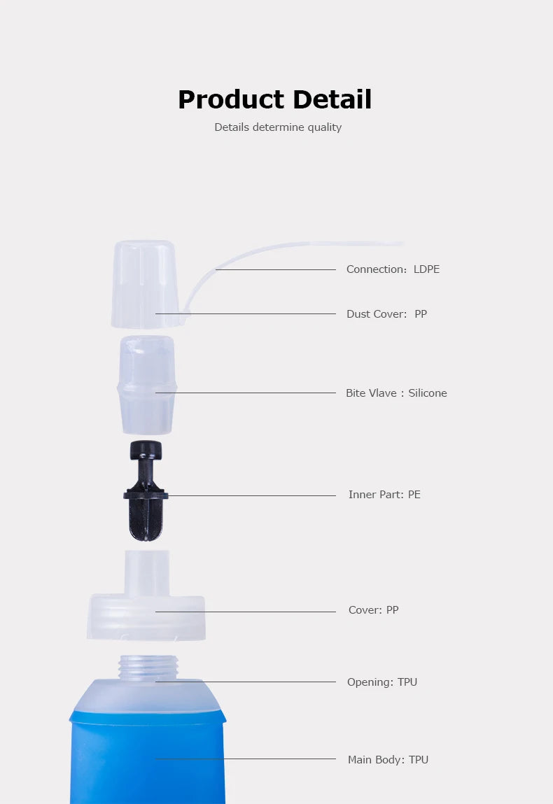 AONIJIE SD09 SD10 250ml 500ml Soft Flask Folding Collapsible Water Bottle
