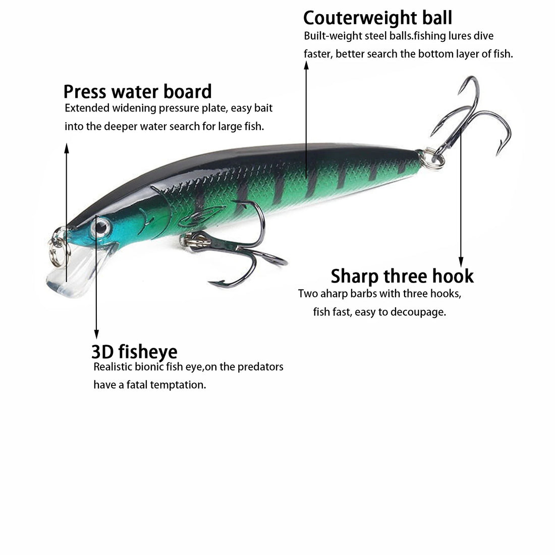 Bionic Plastic Fishing Lures 10-Piece New Lure Set