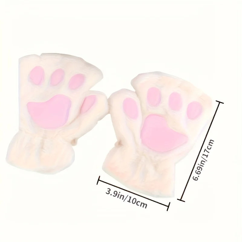 Women's Cat Paw Winter Gloves