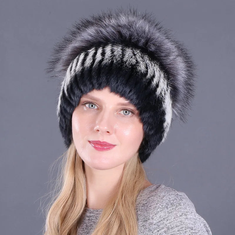 Women’s Rabbit Fur Winter Hat