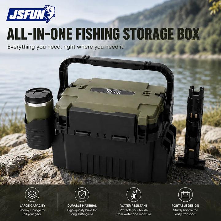 JSFUN Fishing Tackle Box Organizer