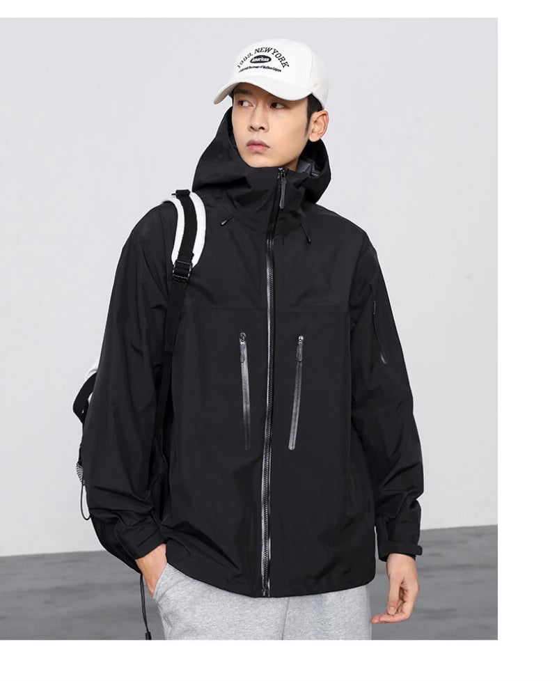 Three Layer Mens Womens Waterproof Windbreaker