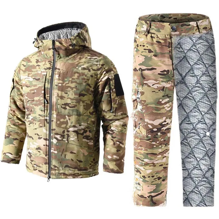 Winter Heat Reflection Warm Coats, Cargo Pants Set