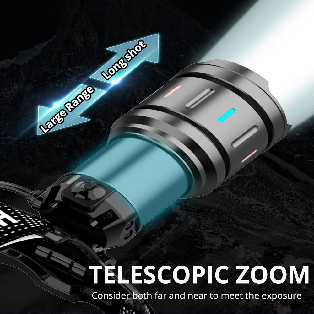 1000W Led Sensor Head Flashlight