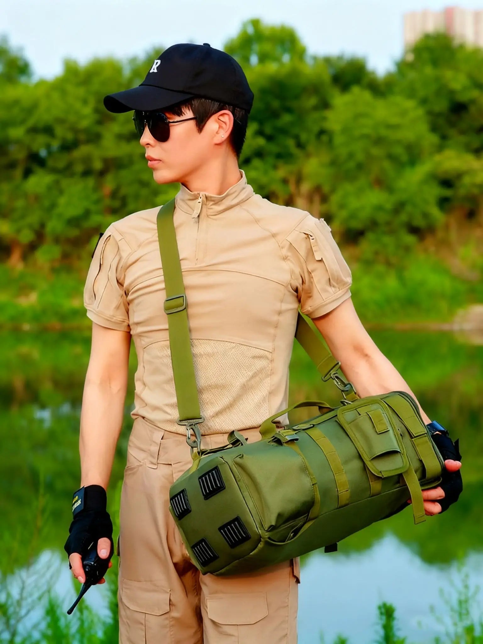 Multifunctional Fishing Backpack Tackle Bag with Rod Holders