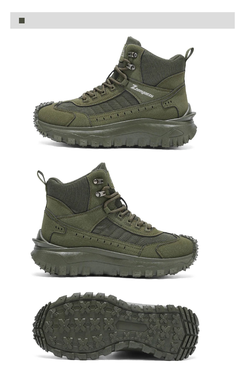 Men's Thick-Soled High-Top Boots