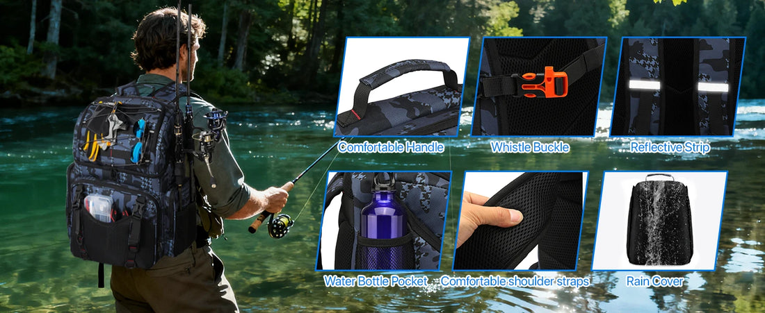 Fishing Backpack 45L Cooler Tackle Bag