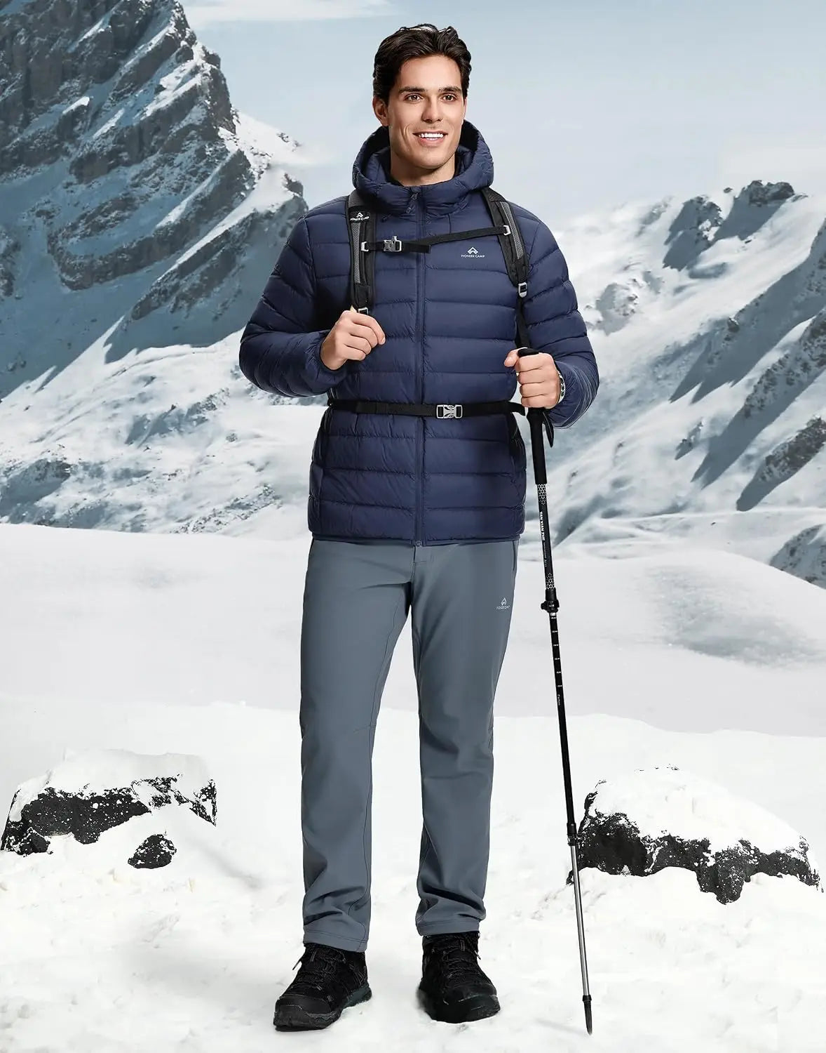 Pioneer Camp Men’s Lightweight Hooded Down Puffer Jacket