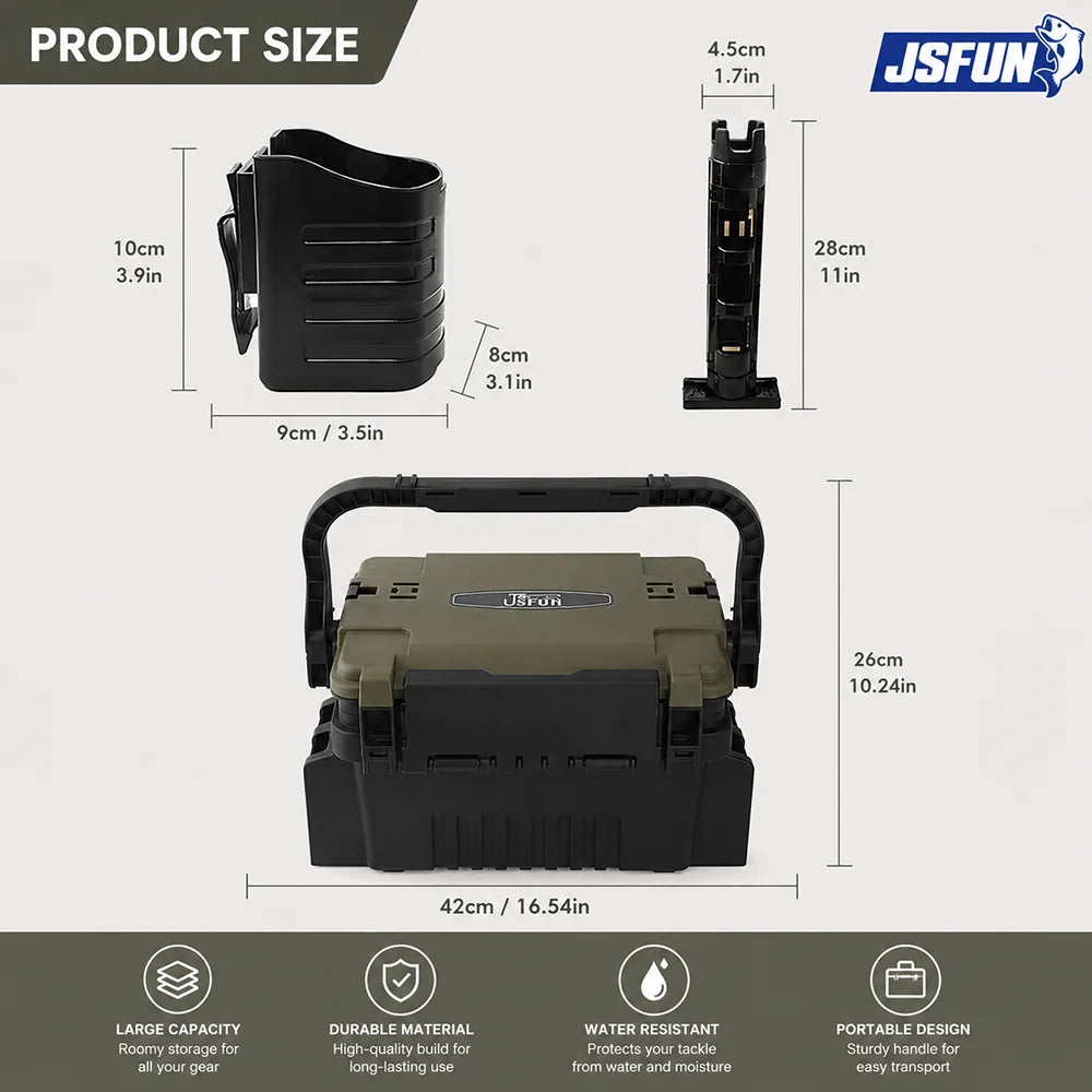 JSFUN Fishing Tackle Box Organizer