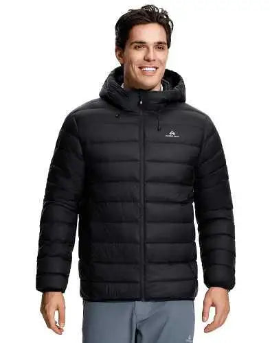 Pioneer Camp Men’s Lightweight Hooded Down Puffer Jacket