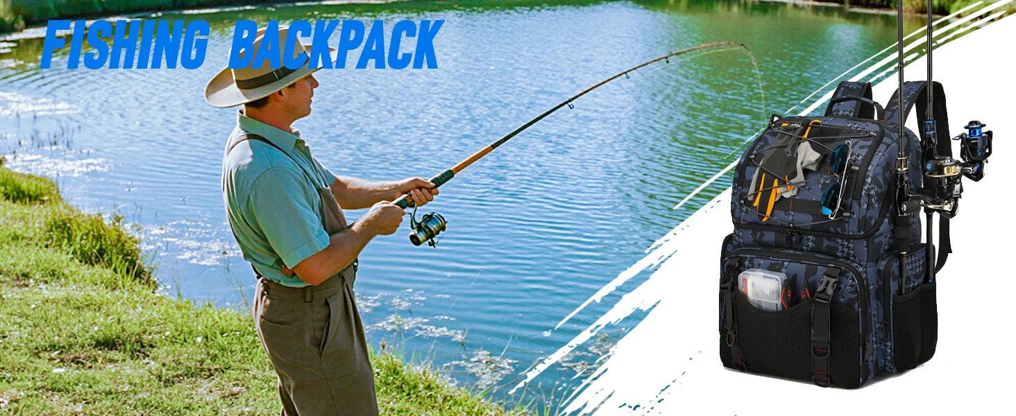 Fishing Backpack 45L Cooler Tackle Bag