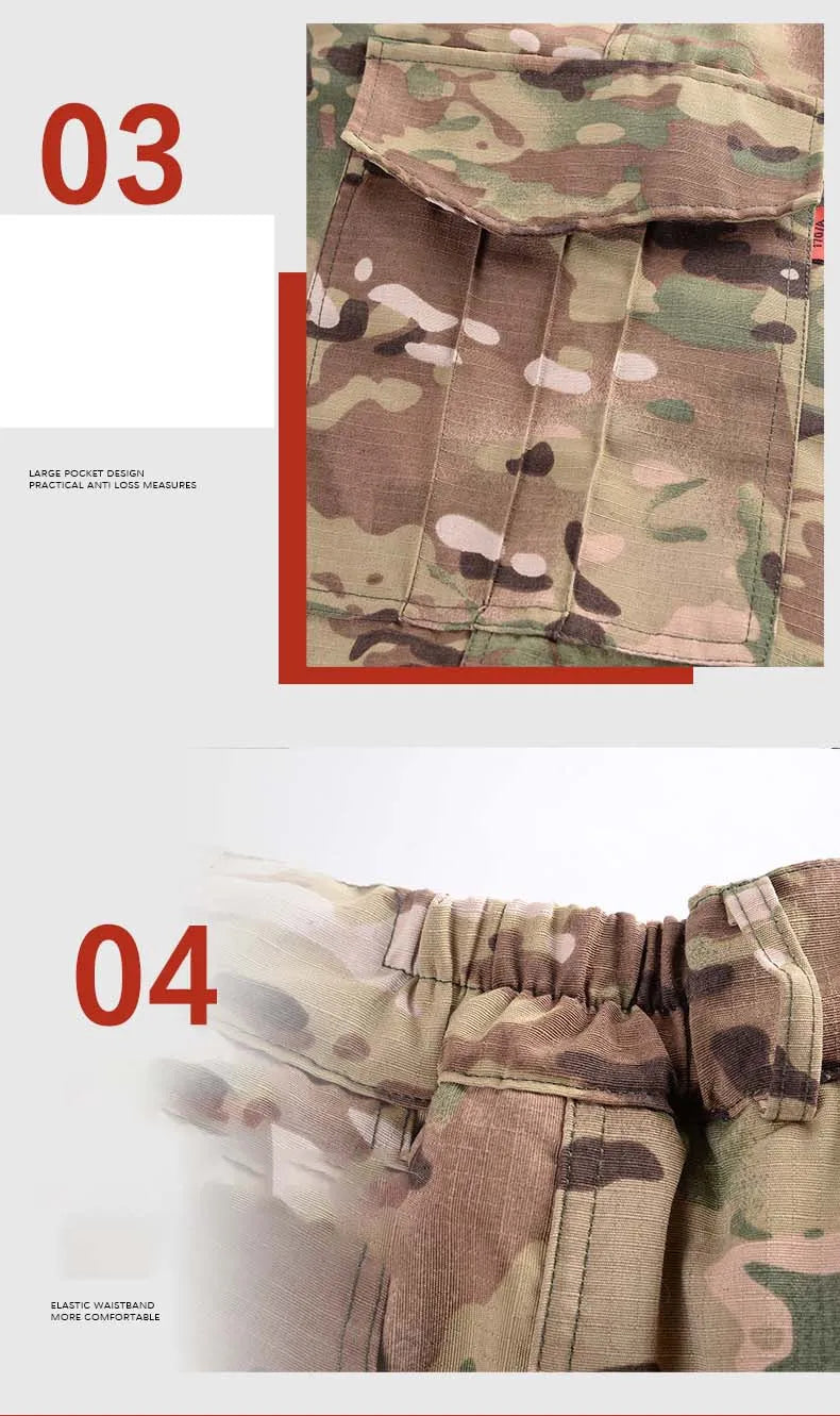 Winter Heat Reflection Warm Coats, Cargo Pants Set