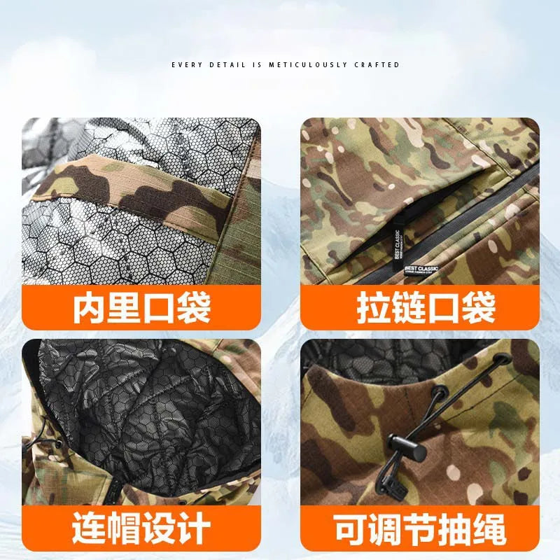 Winter Heat Reflection Warm Coats, Cargo Pants Set