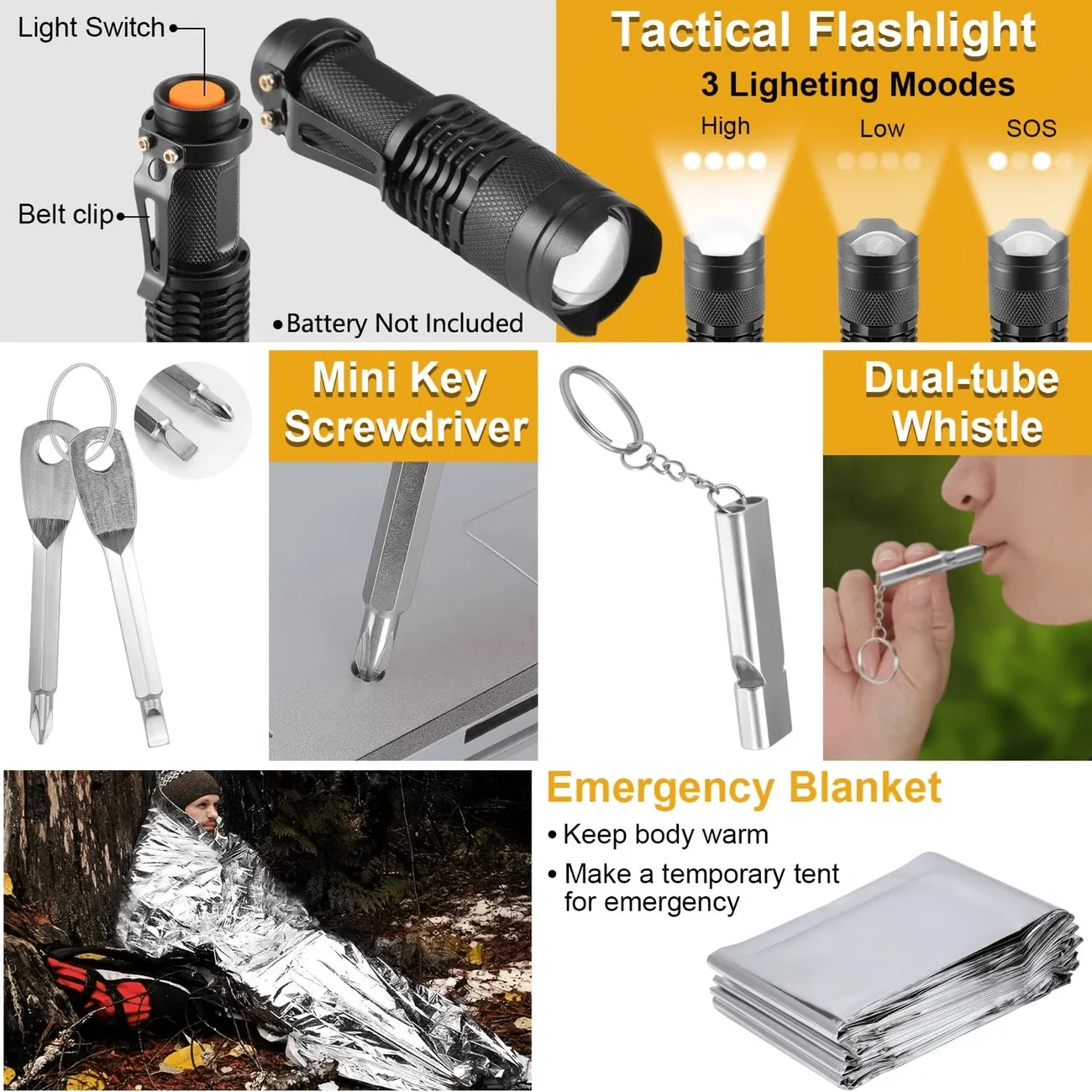 250-Piece Professional Survival Gear Set