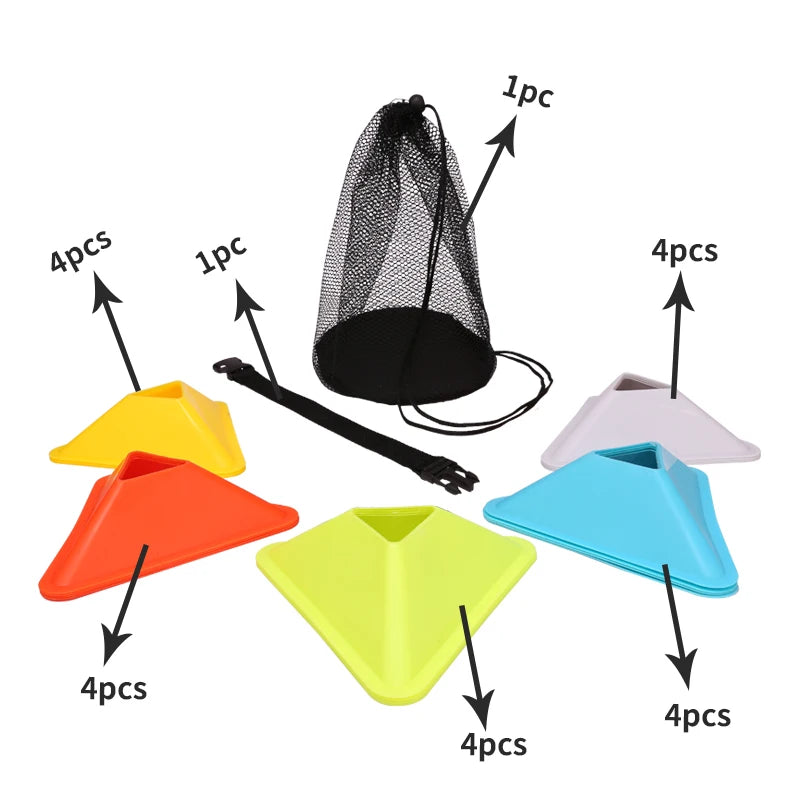 20PCS 40PCS Sports Agility Training Cone Portable Equipment for Kids Adult