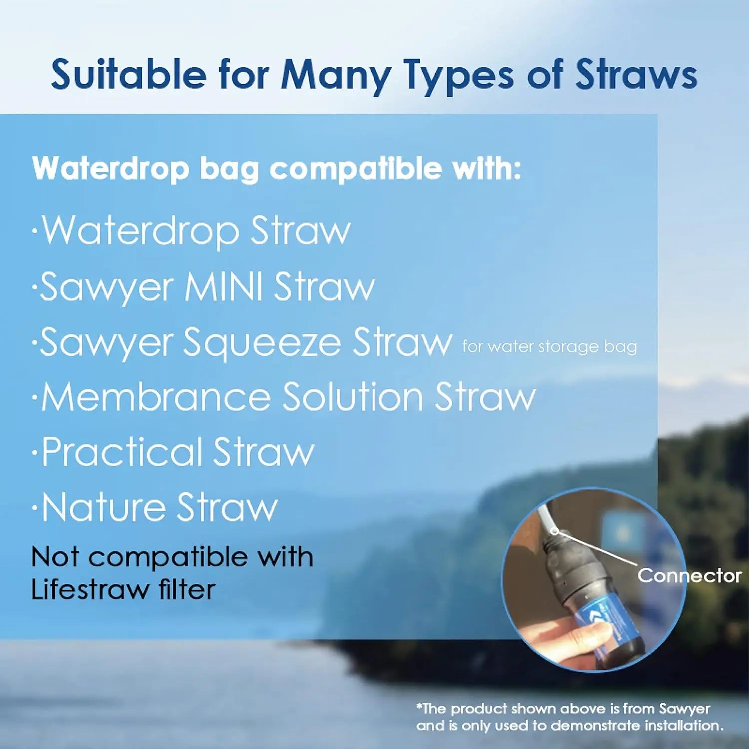 Waterdrop 1.5-Gallon Gravity Water Bag