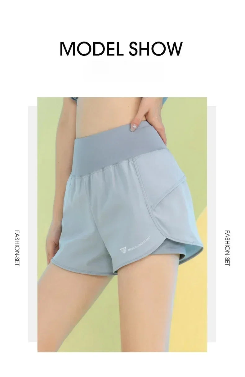 Yoga Shorts for Women Lightweight Gym Cycling Workout Shorts with Pocket Breathable Running Sweatpants Athletic Clothes