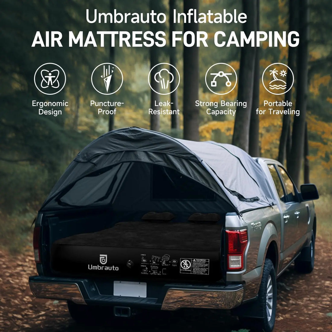 Air Mattress for 6-6.5ft Midsize Short Truck Beds