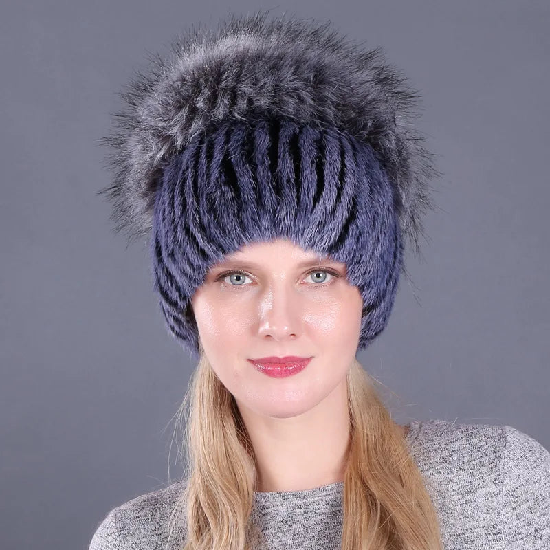 Women’s Rabbit Fur Winter Hat
