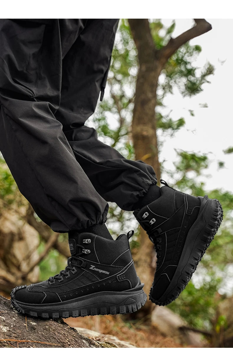 Men's Thick-Soled High-Top Boots