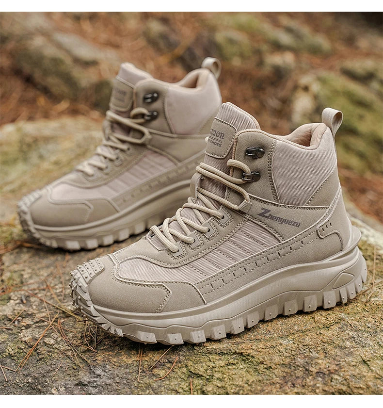 Men's Thick-Soled High-Top Boots