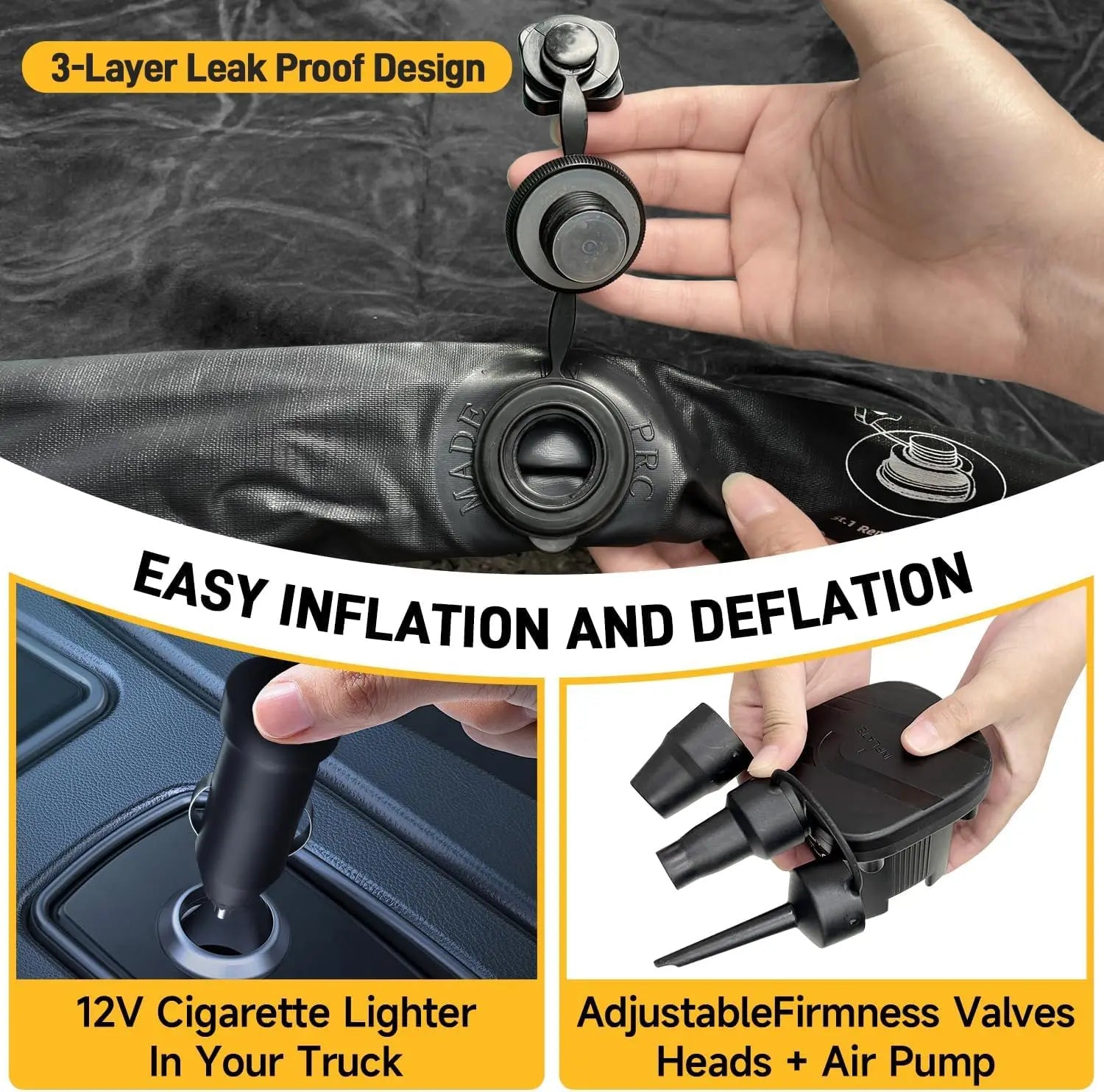 Air Mattress for 6-6.5ft Midsize Short Truck Beds