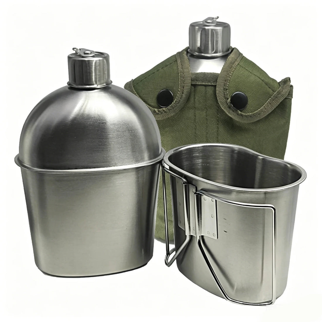 1L Military Tactical Canteen Bottle with Pouch