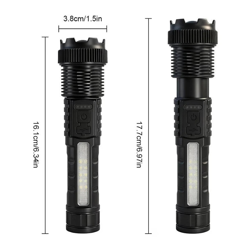2-Piece High-Power LED Flashlight Set