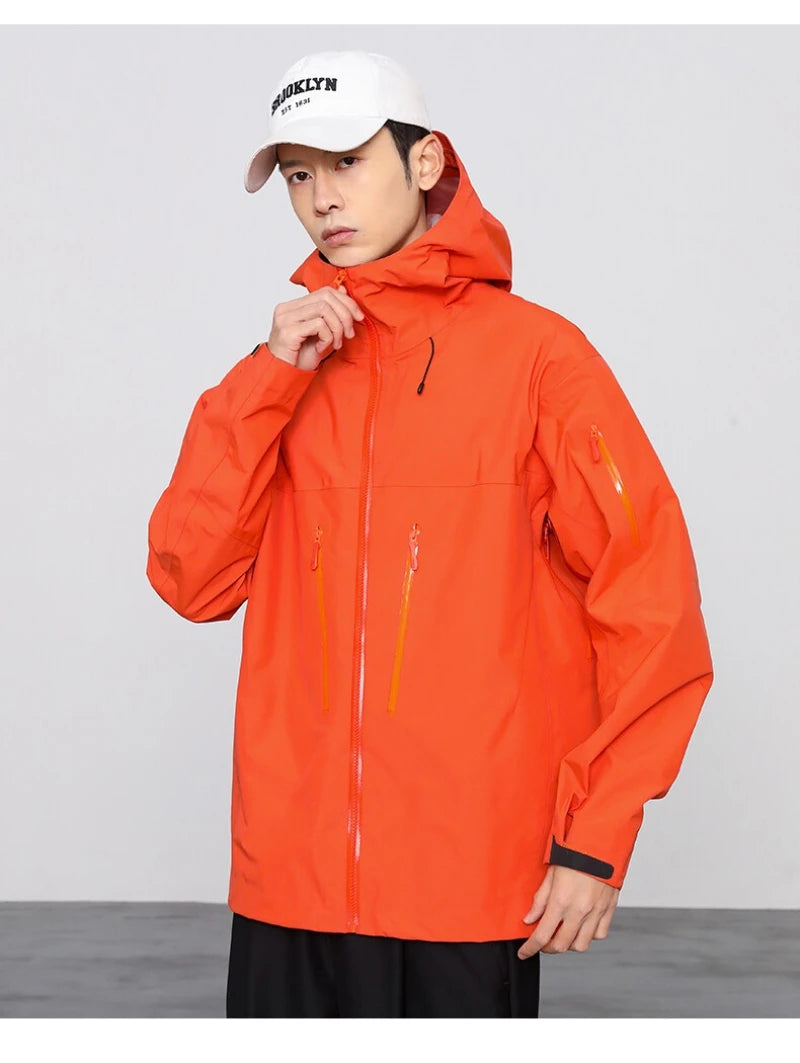 Three Layer Mens Womens Waterproof Windbreaker