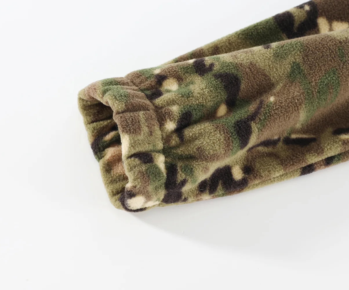 Camouflage Fleece Jacket Double-Sided