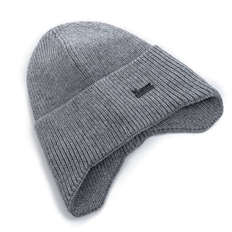 Fleece-Lined Earflap Cap – Warm Winter Outdoor Beanie