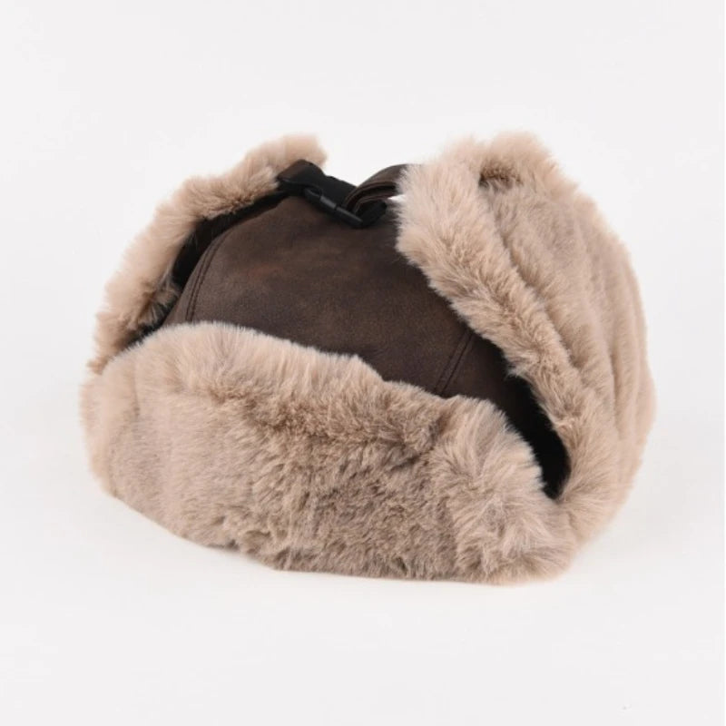 Winter Trapper Hat with Earmuffs